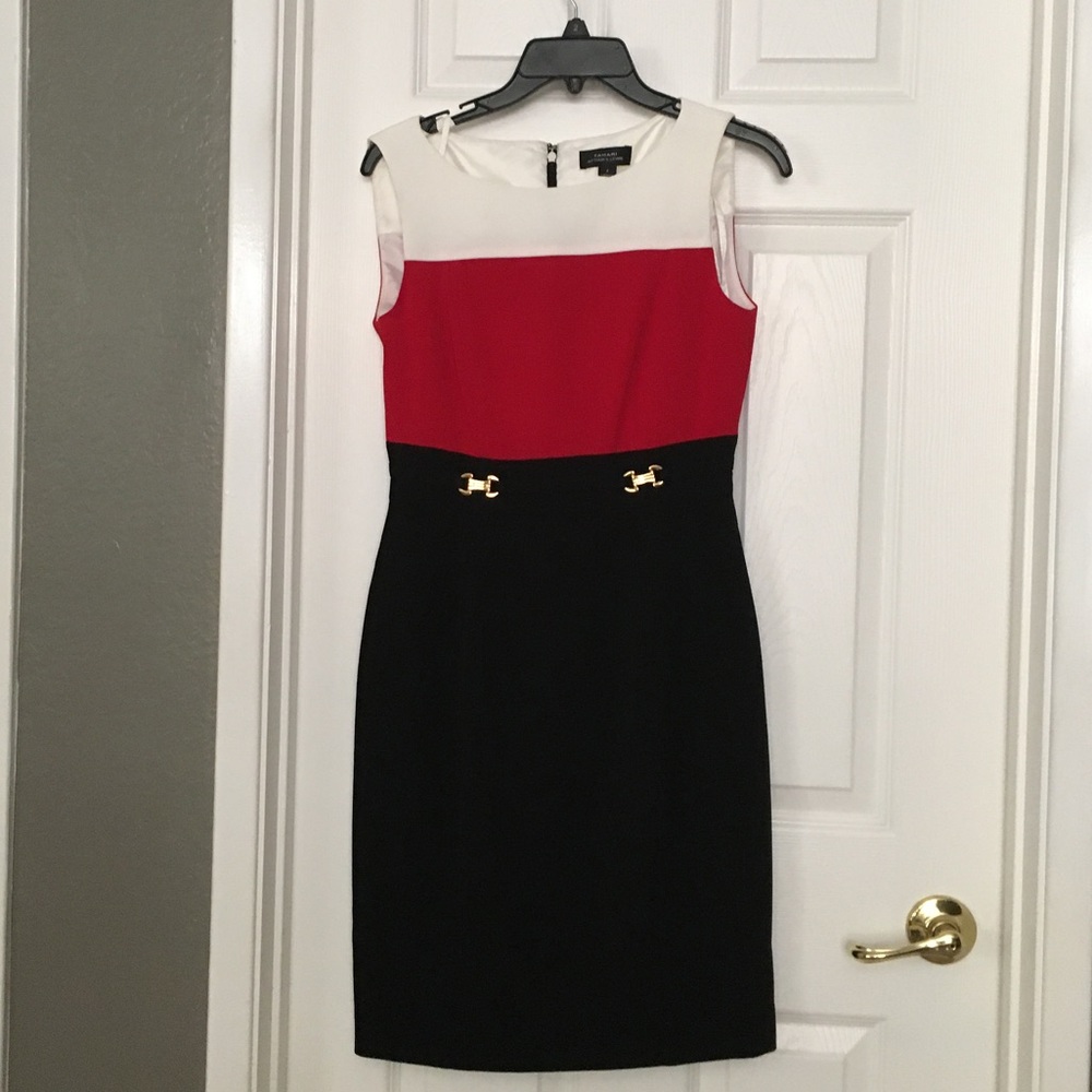 Tahari colorblock sheath dress -Size 2